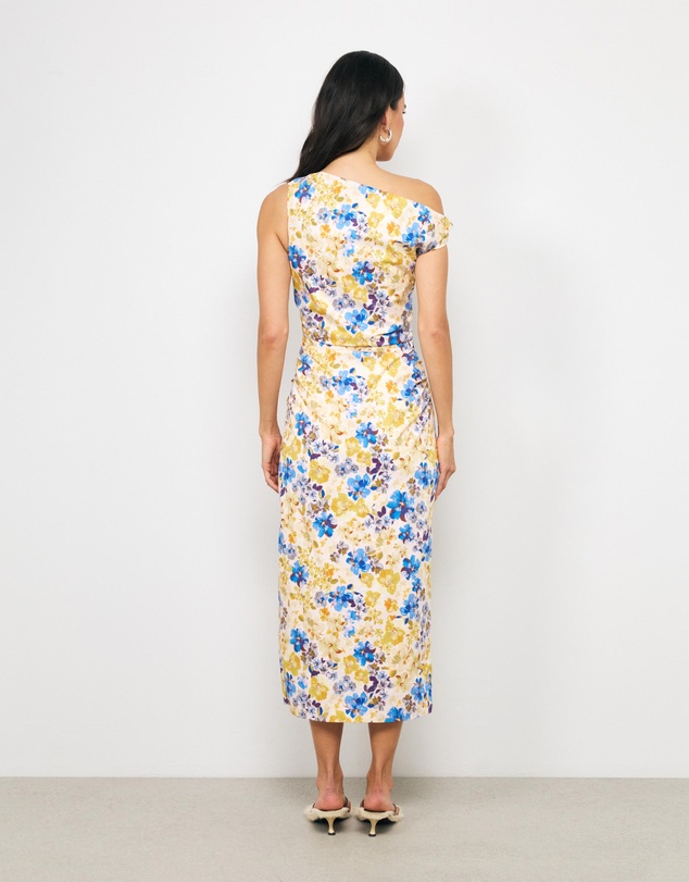 AERE - Elodie Cotton Off Shoulder Midi Dress
