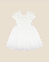 Bebe by Minihaha - Lace Bodice Back Bow Dress - Kids