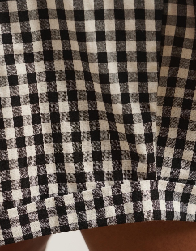 Atmos&Here Curvy - Elodie Gingham Elasticated Waistband Shorts