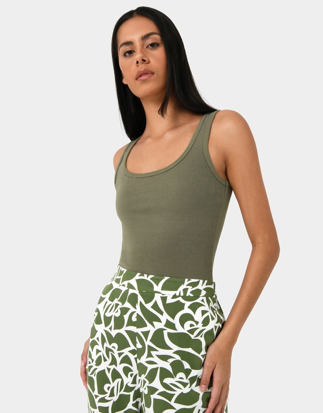 Forcast - Devin Ribbed Singlet Top