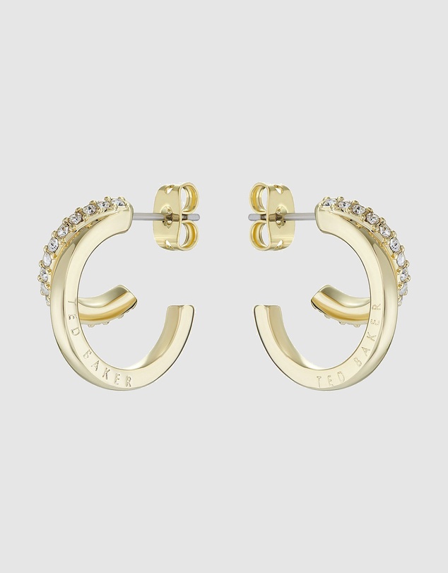Ted Baker - Helias Crystal Double Hoop Earrings