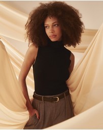 Forcast - Suzie Turtleneck Rib Knit Top