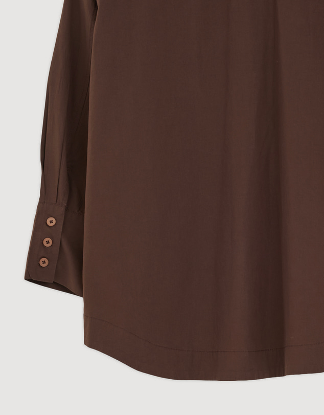 Revibe - Repaired AERE Della Cotton Oversized Shirt - AU 8