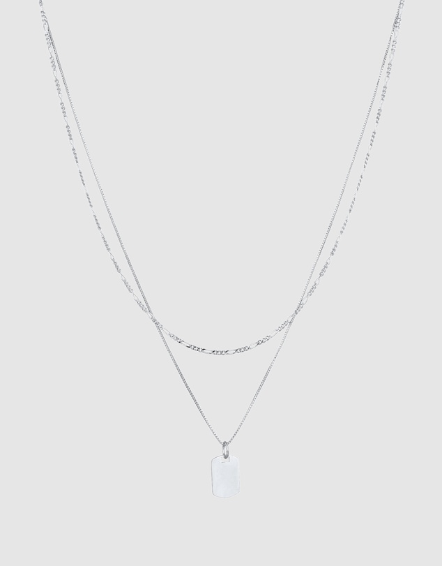 Kuzzoi - ICONIC EXCLUSIVE - Tag Pendant Necklace in 925 Sterling Silver
