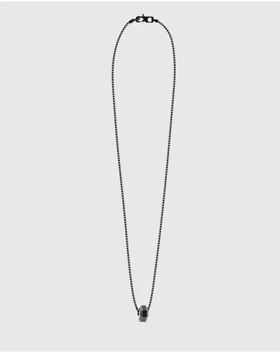 GUESS - Black IP Exagon Necklace
