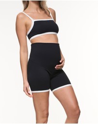 Soon Maternity - Two Tone Biker Shorts