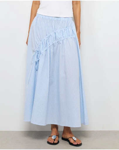 AERE - Dixie Ruched Maxi Skirt