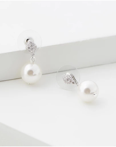 Stephanie Browne - Tiffany II Pearl Earrings