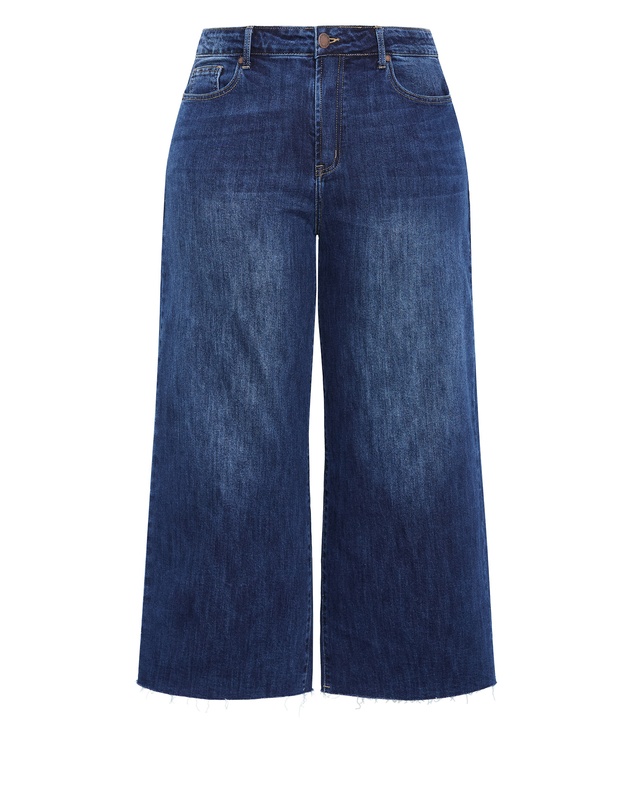 City Chic - Plus size Harley Fit Jayla Wide Leg Jean - mid wash