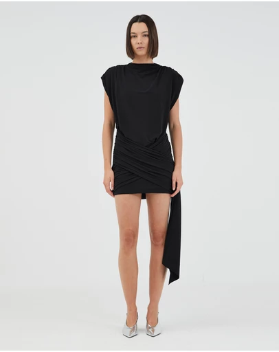 Third Form - Aura Draped Mini Dress