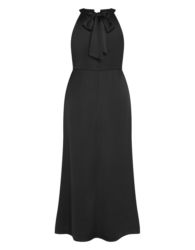 City Chic - Plus size Celina Halter Maxi Dress - black