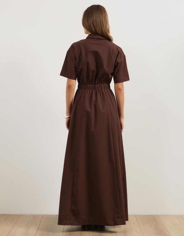 Atmos&Here - Belle Short Sleeve Shirt Maxi Dress