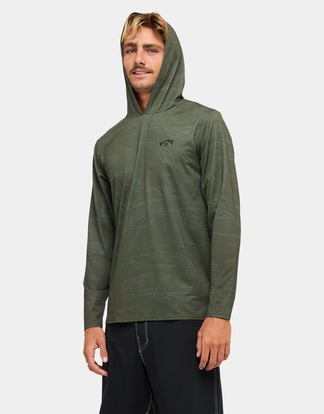 Billabong - Mens Arch Mesh Loose Hooded Long Sleeve Rash Vest