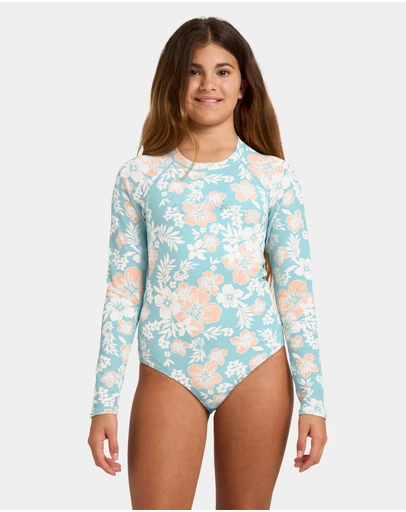 Billabong - Girls 6 to 16 Hibiscus Haze Long Seeve Rashguard
