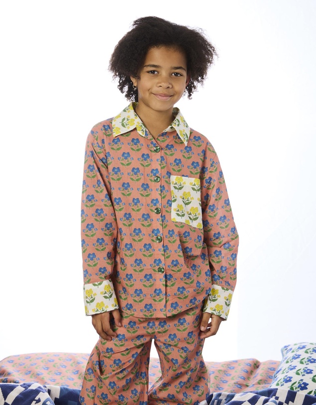 Kip&Co - Kip&Co x Anna Spiro Indian Summer Kids Organic Cotton Long Sleeve Shirt and Pants Pyjama Set