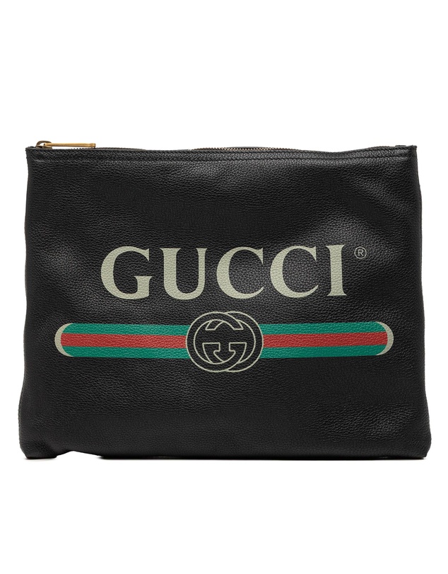 Pre-Loved by Azura Reborn - Pre-Loved Medium Leather Logo Portfolio Clutch