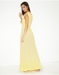 Dazie - She's All That Jersey Off Shoulder Maxi Dress