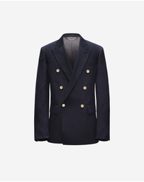 Calibre - Wool Double Breasted Blazer Navy Dark