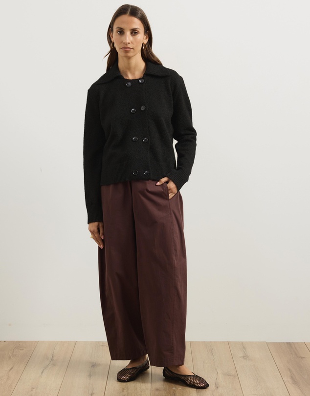 Atmos&Here - Aspen Knit Wrap Cardigan With Collar