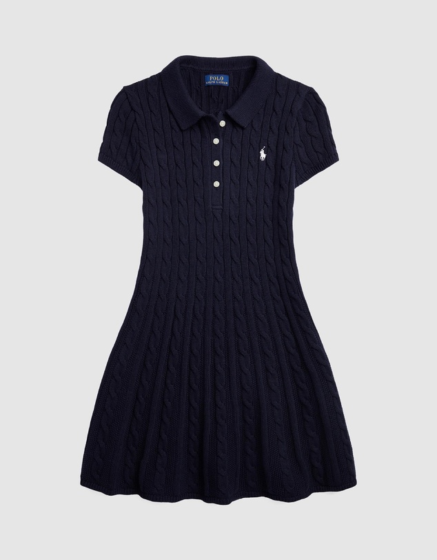 Polo Ralph Lauren - Cable-Knit Cotton Polo Sweater Dress - Teens - The Iconic Exclusive