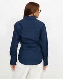 Dazie - Em Asymmetrical Button Up Shirt