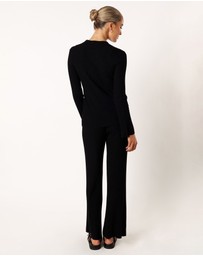 Petal & Pup - Aylia Ribbed Knit Set - Black