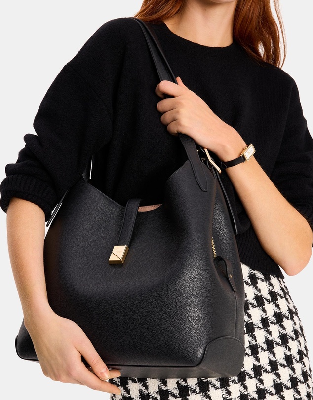 Kate Spade - Deco Pebbled Leather Large Shoulder Bag
