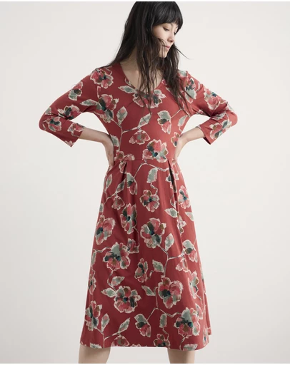 Seasalt - Seasalt Cornwall Red 3/4 Pier View Dress