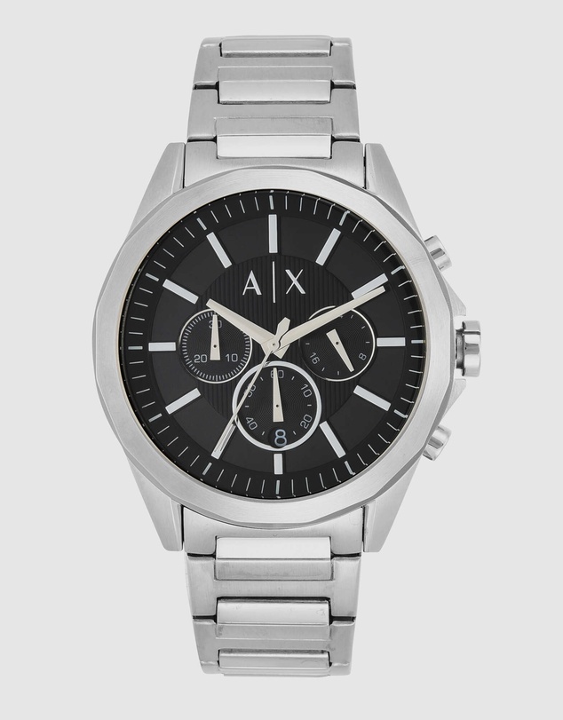 Armani Exchange - Silver-Tone Chronograph Watch