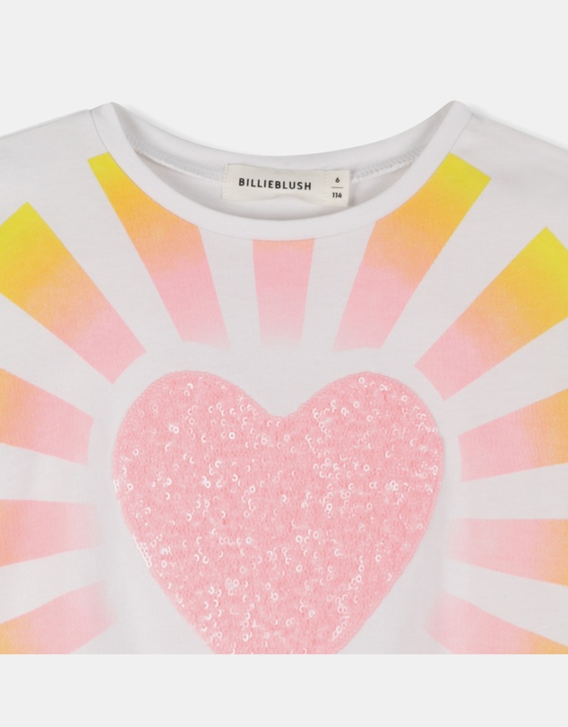 Billieblush - Heart Sequin Short Sleeve T-Shirt - Kids-Teens