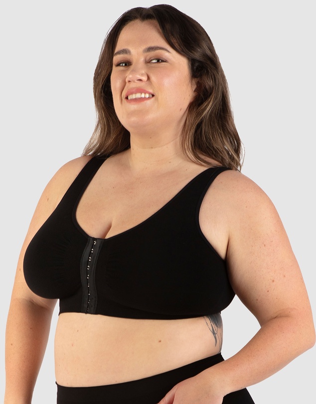 B Free Intimate Apparel - Full Bust Bamboo Padded Front Closure Wire Free Bra (E-F-G-H) Cup