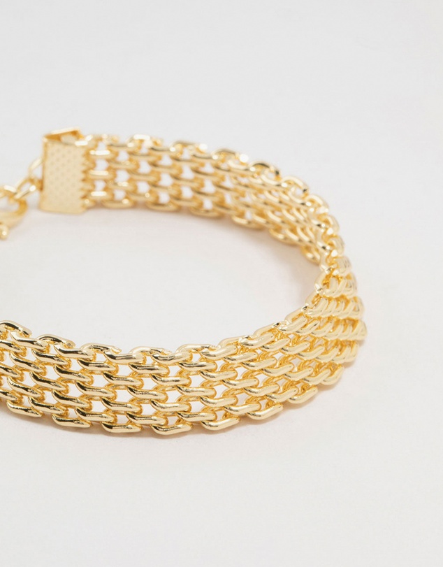 Lovisa - Gold Plated Brass Skinny Mesh Link Bracelet