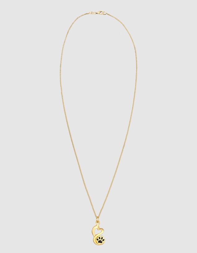 Elli Jewelry - Necklace Paw Love 925 Sterling Silver Gold-Plated