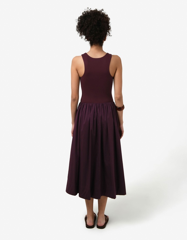 Forcast - Soho Knit & Poplin Midi Dress