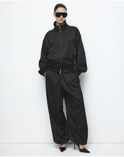 M.N.G - Pinstripe Bomber Jacket