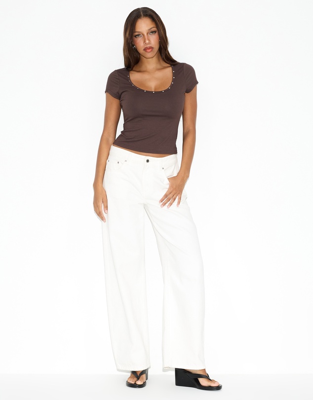 Dazie - Drea Studded Baby Tee