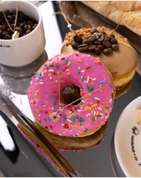 Wanderlust + Co - Donut Strawberry Glazed Gold Necklace