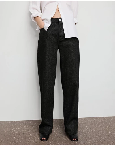 M.N.G - Shiny Straight-Leg Jeans