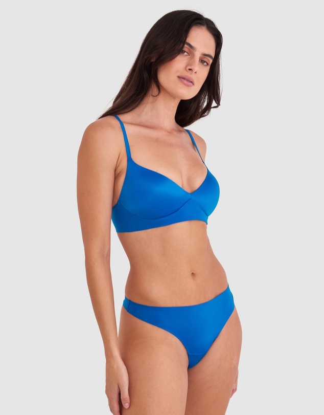 Bras N Things - Body Bliss Plunge Wirefree Push Up - Teal