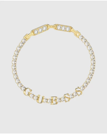 GUESS - Arm Party Gold Tone White Crystal Bracelet