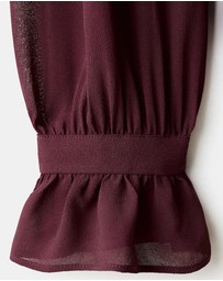 M.N.G - Ruffled Blouse With Scarf