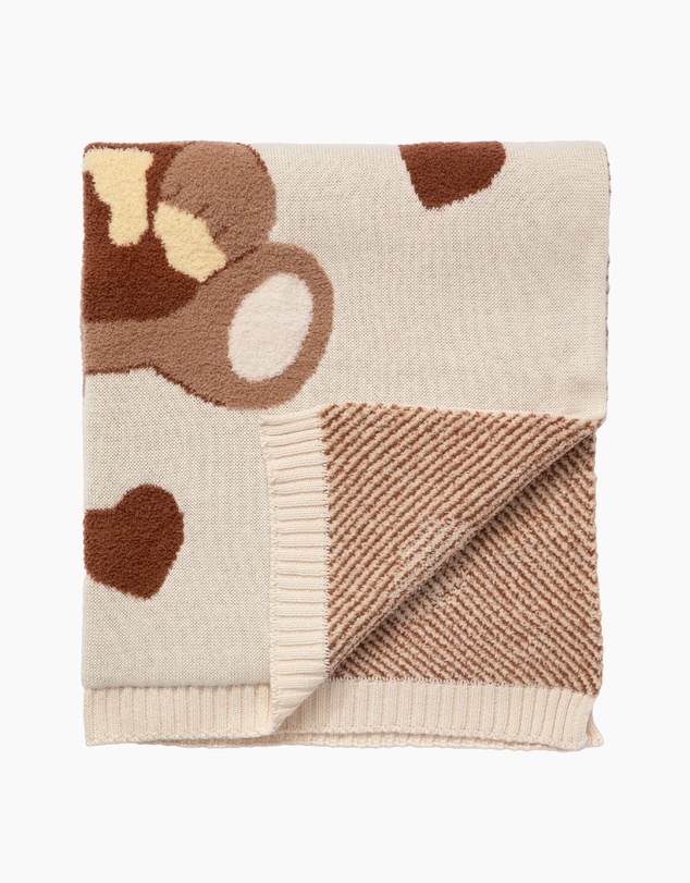 Living Textiles - Fluffly Jacquard Blanket - Cuddly Bear