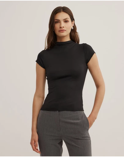 Witchery - High Neck Cap Sleeve T-shirt