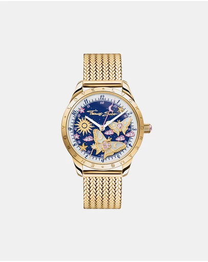 THOMAS SABO - THOMAS SABO Luminescent Butterfly 33mm Watch in Gold