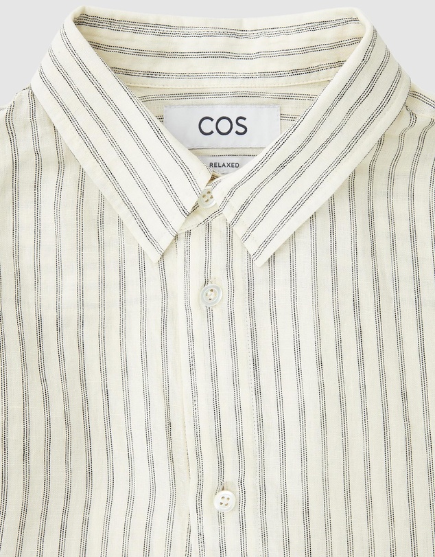 COS - Diver Linen LS Stripe Shirt
