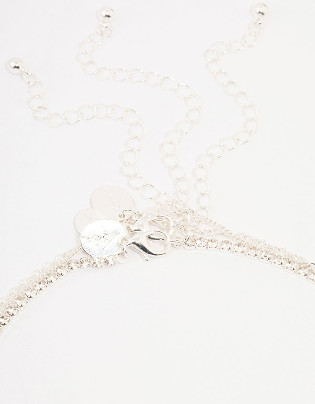 Lovisa - Silver Plated Cupchain Pear & Pearl Necklace