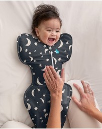 Love to Dream - Swaddle Up 1.0 TOG Stretch Cotton Big Sky in Charcoal