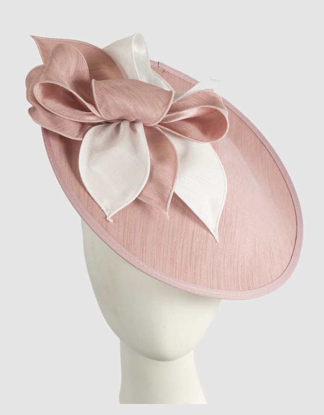 Max Alexander - Pink Cream Plate Racing Fascinator