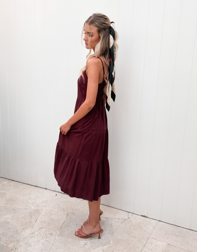 Esther & Co - Sonya Dress - Bordeaux