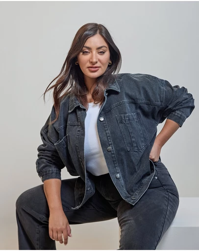 All About Eve - Dale Shacket Washed Black